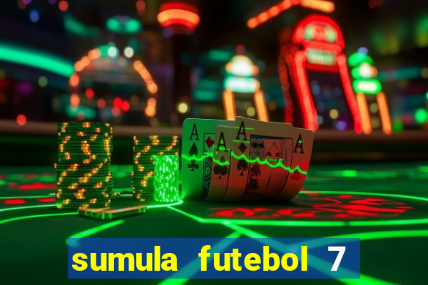 sumula futebol 7 society excel