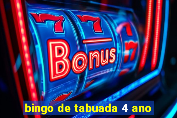 bingo de tabuada 4 ano