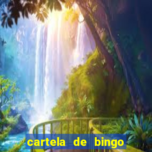 cartela de bingo cha de bebe